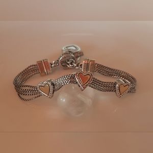 Brighton Heart Stations Chain Bracelet Two-Tone Reversible Charms